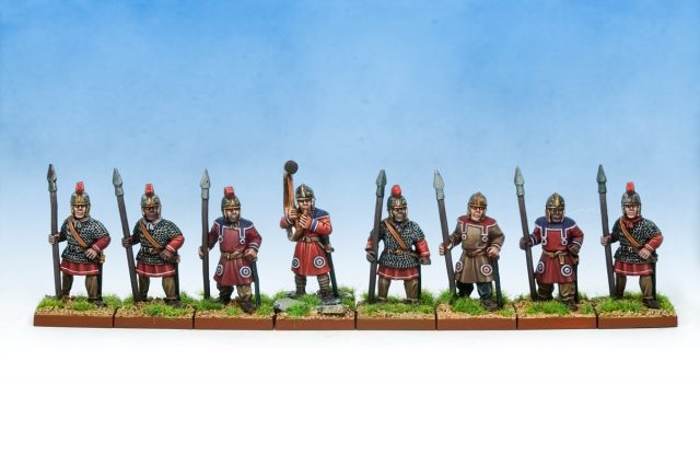 Late Imperial Romans with spears